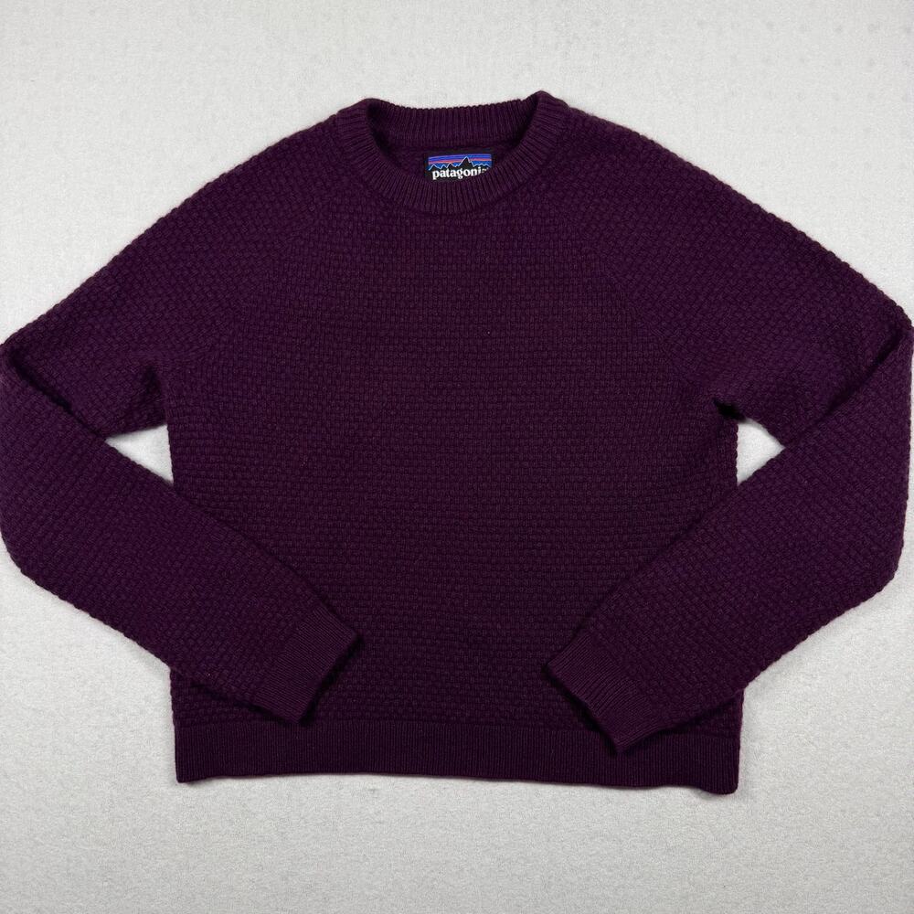 Patagonia Recycled Cashmere Top Women’s XS Purple Crewneck Sweater